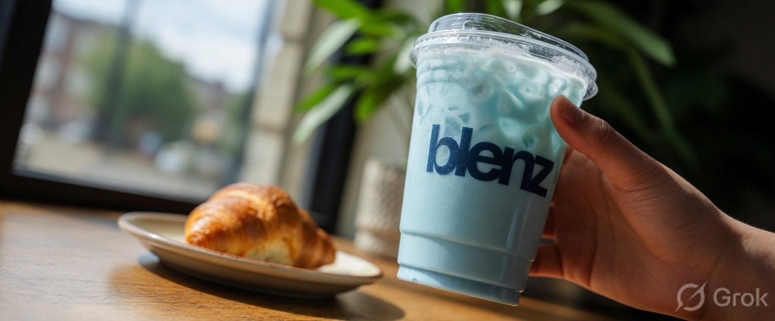 Iced specialty drink held in hand